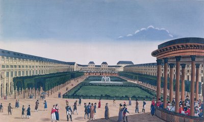 View of the Gardens of the Palais Royal, as Seen from the Rotunda, engraved by Eugene Aubert, c.1820 by Henri Courvoisier Voisin